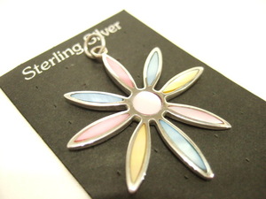  Yokohama newest SILVER925 silver pendant flower! shell type 6.2g postage 220 jpy ξgtξ ξ43s
