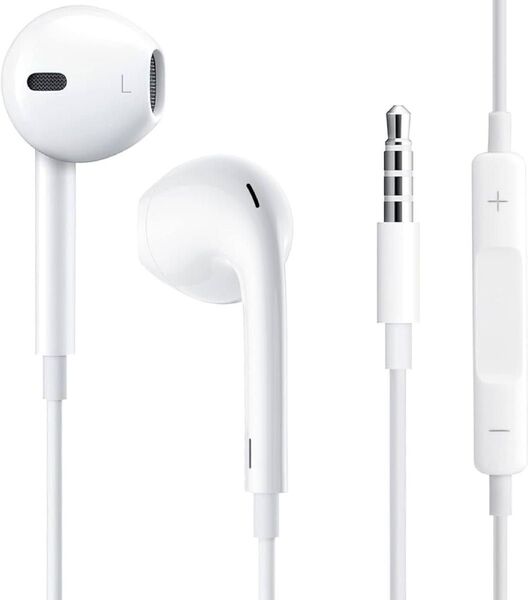 イヤホン 有線 マイク付き 白 音量調整 通話 3.5mm 4極 ctia規格 有線イヤフォン