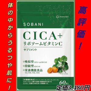 持続型ビタミンC サプリ ビール酵母 30日分 60粒入り POPONO 吸収型 × 持続型ビタミンC × ツボクサ独自配合