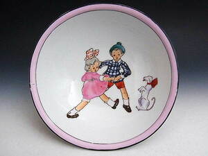  pair Dance child . pattern bowl plate * Old Noritake 