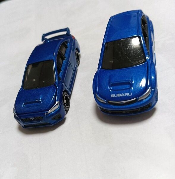 トミカのスバル・インプレッサ WRX STI 2台セット