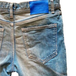 【MADE IN JAPAN】PHENOMENON 2015SS ストレッチダメージデニムパンツ ライトインディゴ W30サイズ