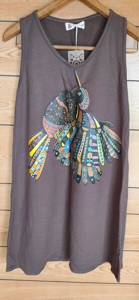 薄手トレーナー生地 タンクトップワンピース アジア、エスニック系 新品