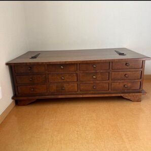 【土日限定価格】引き出し 収納 ヴィンテージ ローテーブル ベンチ LAURA ASHLEY ローラアシュレイ 古家具 テレビ台