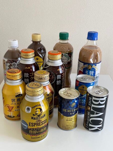 缶コーヒー11本+ミルクティー1本