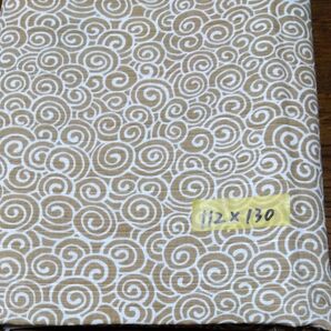 生地 ベージュ 112×130cm 和柄、古典柄です。