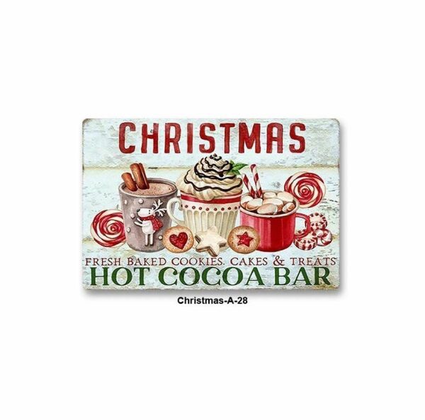クリスマスボードプレート飾りブリキ装飾ウェルカムボードクッキーカフェオブジェ人気
