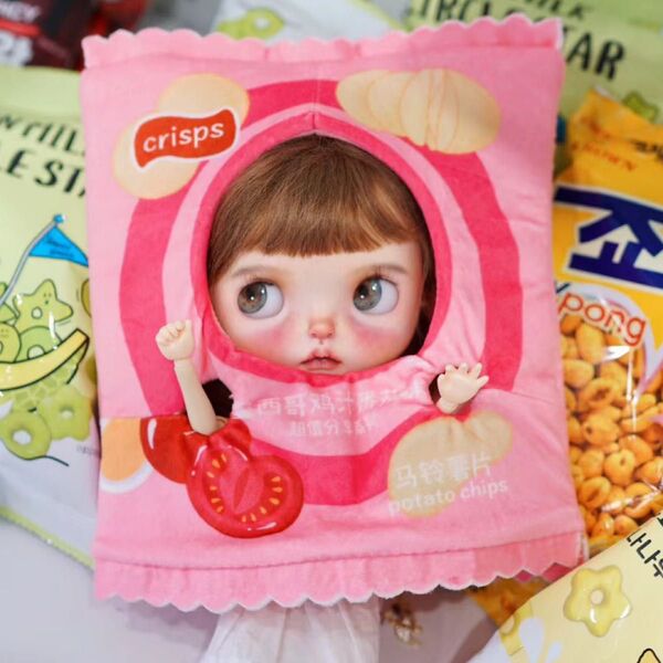 blytheネオブライス帽子 アウトフィット ポテトチップス ヘアアクセサリー