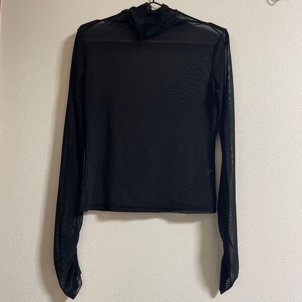 SHEIN レディース インナー シースルー シースルートップス ブラック 黒 M