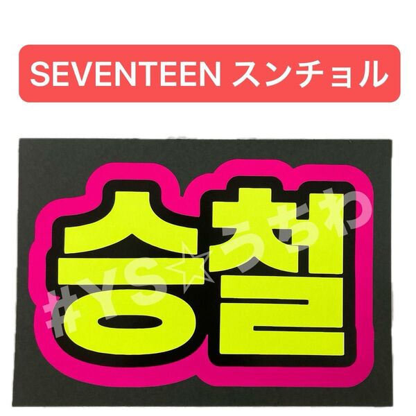 蛍光ネームボード SEVENTEEN セブチ スンチョル