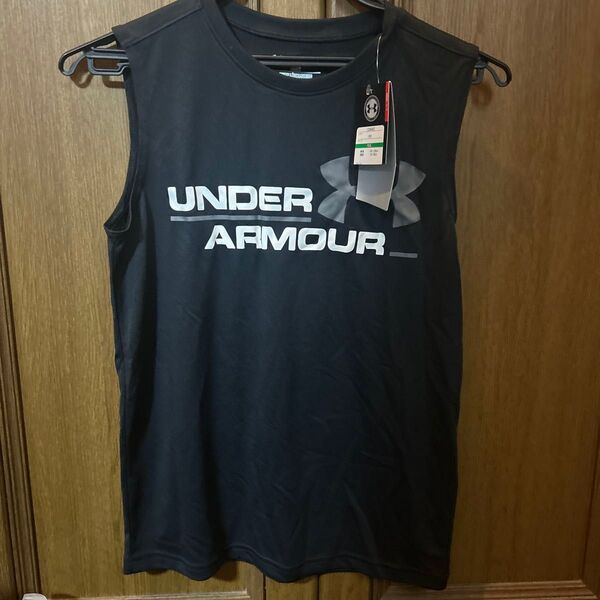 新品未使用 アンダーアーマー タンクトップ Tシャツ YLG 140 150 ノースリーブ UNDERARMOUR