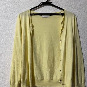 anySiS 薄手カーディガン イエロー