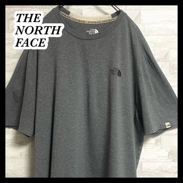 【THE NORTH FACE】ノースフェイス ホワイトレーベル 韓国 半袖Tシャツ メンズ 3L ワンポイントロゴ 杢グレー