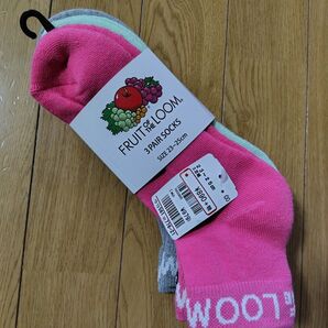 FRUIT OF THE LOOM レディース 靴下23〜25センチ3足セット