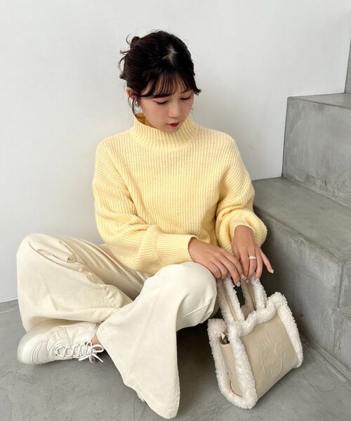 【one after another NICE CLAUP(ワンアフターアナザー ナイスクラップ)】9色展開!ハイネックニット