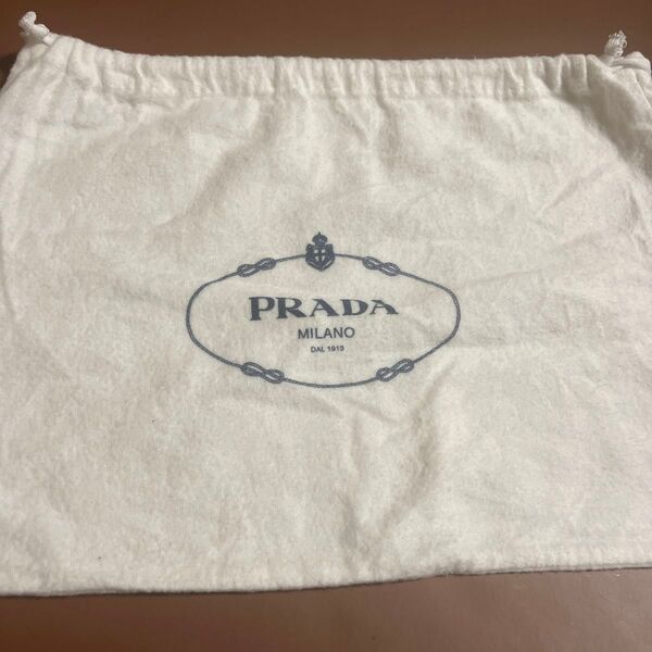 PRADA 巾着袋 保存袋 ホワイト●プラダ●小物入れ●下着入れ●カバンバック