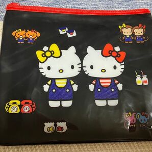 ハローキティ フラットポーチ 15×17 Happyくじ