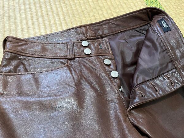 【週末セール】トルネードマート 牛革製 レザーパンツ(フレアタイプ) tornado mart
