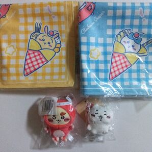 ちいかわクレープくじ タオル たこいかくじ おすわりぬいぐるみ 4点セット