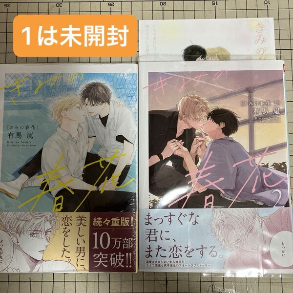 【在庫確認お願いします】きみの春花 1、2 有馬嵐 とらのあなBLコミックフェア2021 描き下ろし小冊子付き