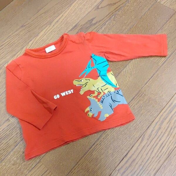 シシュノン 長袖Tシャツ ロンT カットソー 90サイズ 恐竜