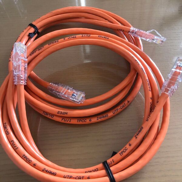 FUJI UTP-CAT 6 LANケーブル 2メートル 2個セット