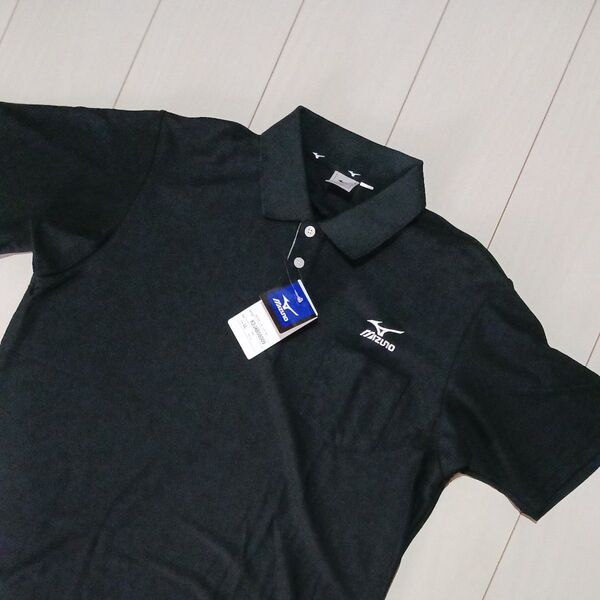 【新品未使用】Mizuno ミズノ半袖ポロシャツ ブラック LLサイズ