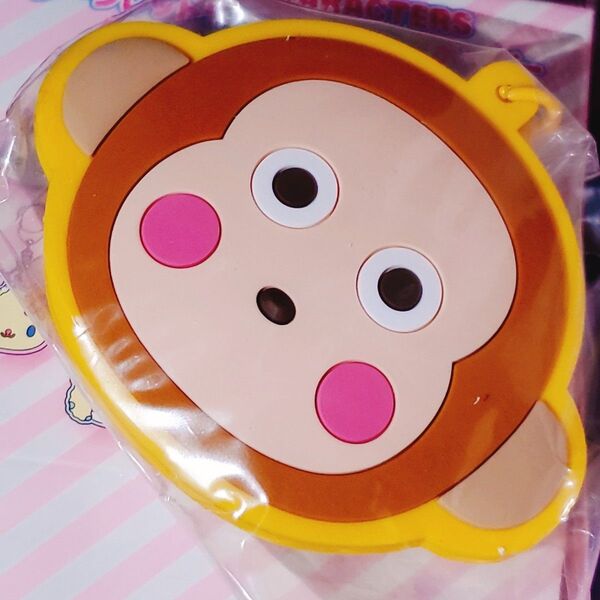 サンリオキャラクターズ キャラクター大賞第1弾グッズ ラバーミラーキーホルダーA おさるのもんきち