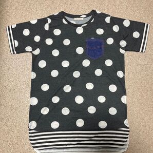 soulbery ドット柄 Tシャツ ボーダー L しっかり生地!