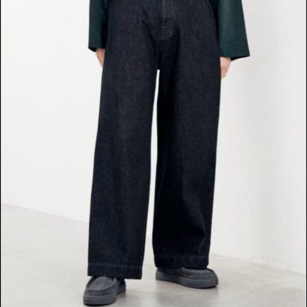 WYM LIDNM DENIM WIDE STRAIGHT SLACKS