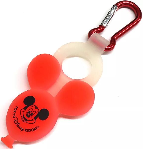 ミッキー ディズニー カラビナ バルーン 赤 ペットボトル