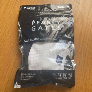 PEARLY GATES 洗えるフェイスガード と布製マスク2枚セット(ホワイト/ブラック) 未使用!