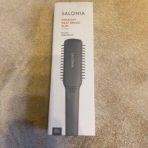 SALONIA ストレートヒートブラシ SLIM グレー
