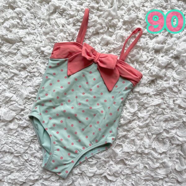 GAP babyGAP 女の子 水着 90サイズ ドット柄 ピンク プール 海 旅行