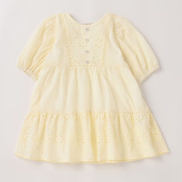 【美品】petit mainプティマイン レースワンピース アイボリー 女の子 子供服