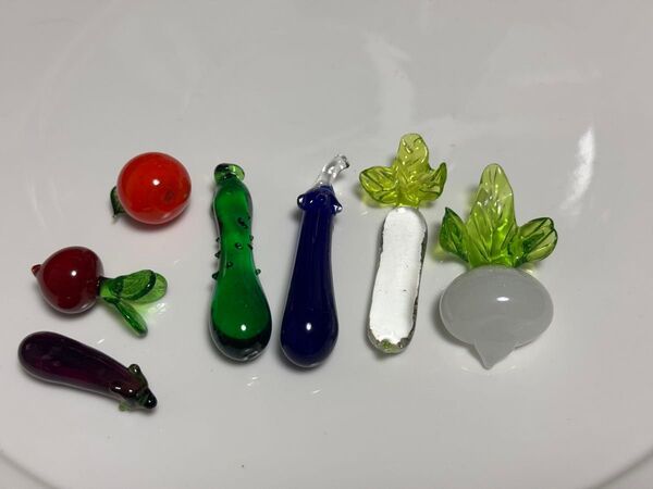 野菜型ガラス箸置き7個セット