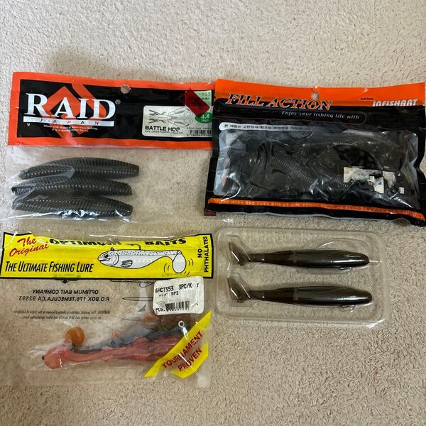 5 レイドジャパン ガンクラフト ワームまとめ売り バス釣り ワーム 釣具 釣り セール