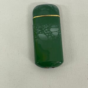 【使用済】ライター グリーン系 金色ライン