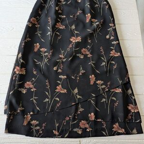 花柄 ロングスカート W66〜70cm 日本製 春夏用