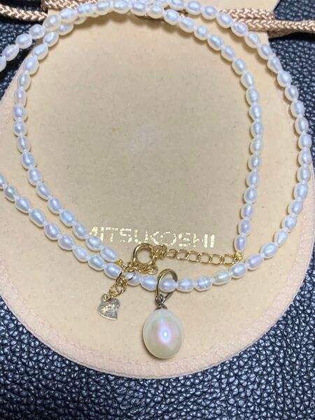 かわいい淡水パールトップsilver刻印大玉等級真珠銀製品