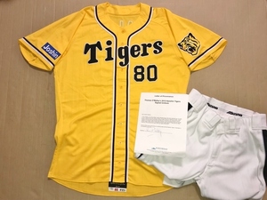  actual use genuine article 17 ten thousand jpy person himself certificate attaching Hanshin Tigers actual use autograph autograph go in Thomas o Marie uniform Mizuno NPB Professional Baseball TIGERS WBC