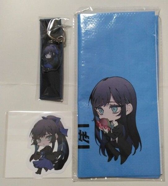 Ado Hibana限定 大和撫子しゃらんしゃらんアドちゃん世界旅行タグ&ステッカー&Hibana限定配布 秘密基地レジャーシート