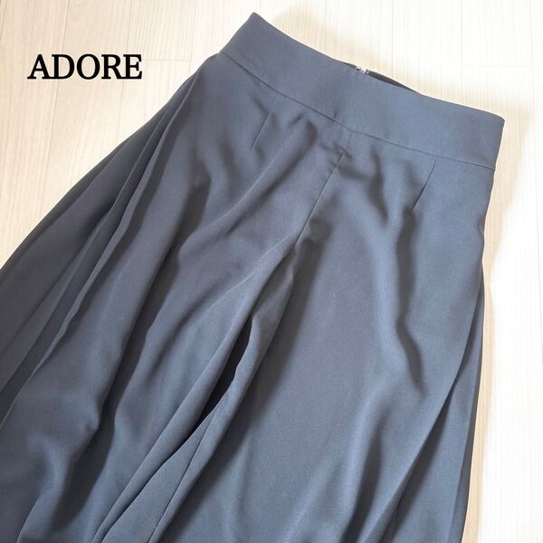 【値段交渉OK】アドーア ADORE ダブルアムンゼンワイドパンツ サイドプリーツ