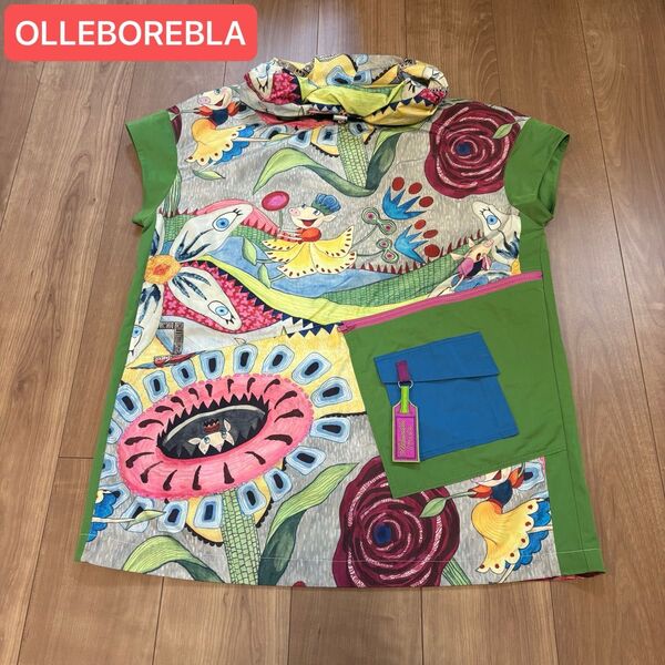 【美品】OLLEBOREBLA アルベロベロ 撥水ベスト ぶたさん お花の妖精