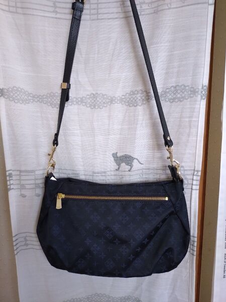 美品★ラシットショルダーバッグネイビー