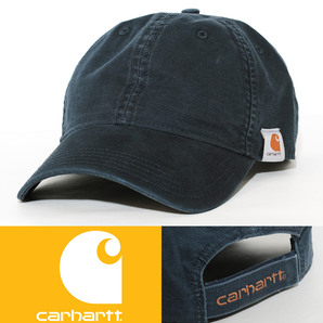 ローキャップ 帽子 カーハート Carhartt 103938 Cotton Canvas ネイビー 6NUYN-01 USA ワークウェアブランド