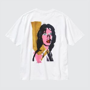 UNIQLO アンディウォーホル UT オーバーサイズフィット S ユニセックス バックプリント Tシャツ ミックジャガー
