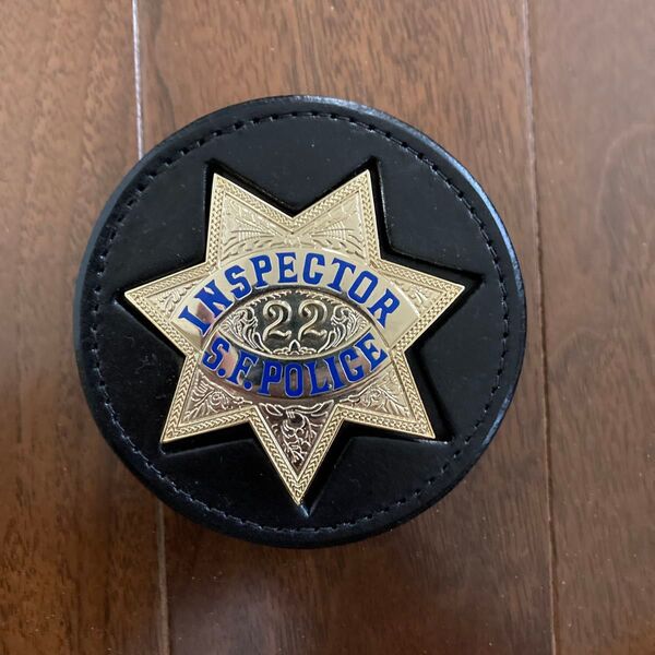ナッシュブリッジス SFPD S.F. POLICE インスペクターバッジ ゴールド ブラック