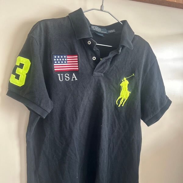 POLO RALPH LAUREN ポロシャツ 黒 USA 3 メンズ