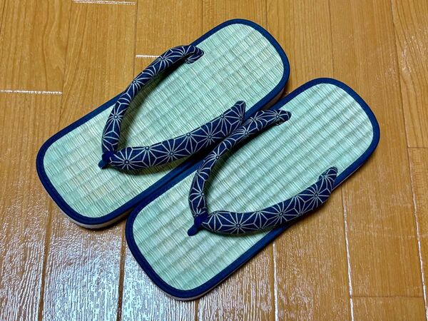 草履雪駄 いぐさ畳 メンズ LL スポンジ底 浴衣 祭り 下駄 和装小物 日本産